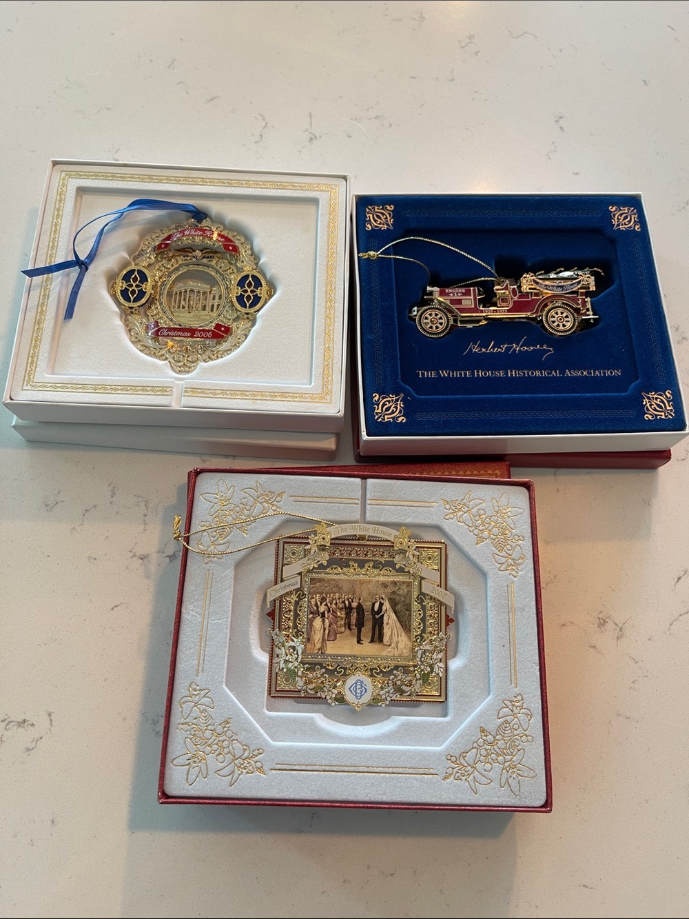The White House Historical Association Collectible Ornaments 2006, 2007, 2016